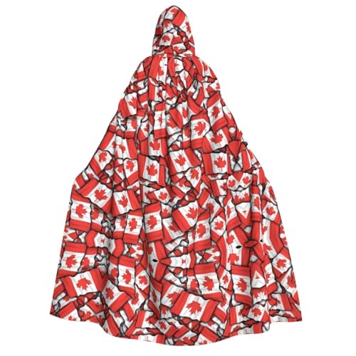 SamLng Kapuzenumhang mit kanadischer Flagge, für Erwachsene, Damen, Herren, Rollenspiel-Kostüm, perfekt für Halloween, Ostern, Karneval und Partys SamLng Kapuzenumhang mit kanadischer Flagge, für Erwachsene, Damen, Herren, Rollenspiel-Kostüm, perfekt für Halloween, Ostern, Karneval und Partys von SamLng