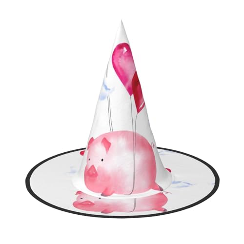 SamLng Lustiges Schweinchen Erwachsene Halloween Kostüm Hut - Hexenhut Party Zubehör - Faltbar für Weihnachten, Ostern & Halloween SamLng Lustiges Schweinchen Erwachsene Halloween Kostüm Hut - Hexenhut Party Zubehör - Faltbar für Weihnachten, Ostern & Halloween von SamLng