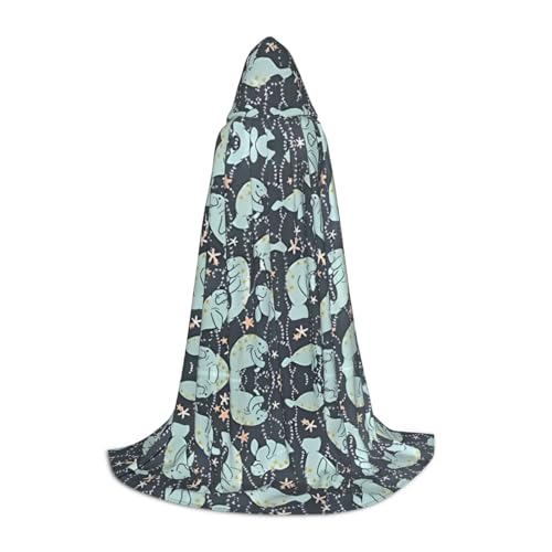 SamLng Manatee Animals Hooded Cloak - Rollenspiel Kostüm für Teenager geeignet für Cosplay, Weihnachten, Halloween, Ostern, Karneval SamLng Manatee Animals Hooded Cloak - Rollenspiel Kostüm für Teenager geeignet für Cosplay, Weihnachten, Halloween, Ostern, Karneval von SamLng