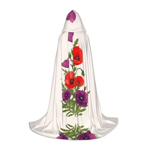 SamLng Mohnblumen-Umhang mit Kapuze – perfekt für Weihnachten, Halloween, Ostern, Karnevalsparty und Cosplay-Bühnenkostüme SamLng Mohnblumen-Umhang mit Kapuze – perfekt für Weihnachten, Halloween, Ostern, Karnevalsparty und Cosplay-Bühnenkostüme von SamLng