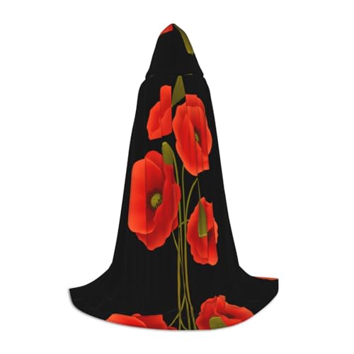 SamLng Mohnblumen-Umhang mit Kapuze – perfekt für Weihnachten, Halloween, Ostern, Karnevalsparty und Cosplay-Bühnenkostüme SamLng Mohnblumen-Umhang mit Kapuze – perfekt für Weihnachten, Halloween, Ostern, Karnevalsparty und Cosplay-Bühnenkostüme von SamLng