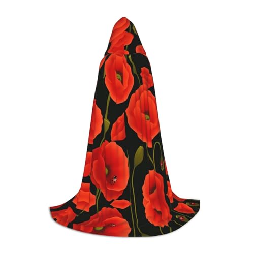SamLng Mohnblumen-Umhang mit Kapuze – perfekt für Weihnachten, Halloween, Ostern, Karnevalsparty und Cosplay-Bühnenkostüme SamLng Mohnblumen-Umhang mit Kapuze – perfekt für Weihnachten, Halloween, Ostern, Karnevalsparty und Cosplay-Bühnenkostüme von SamLng