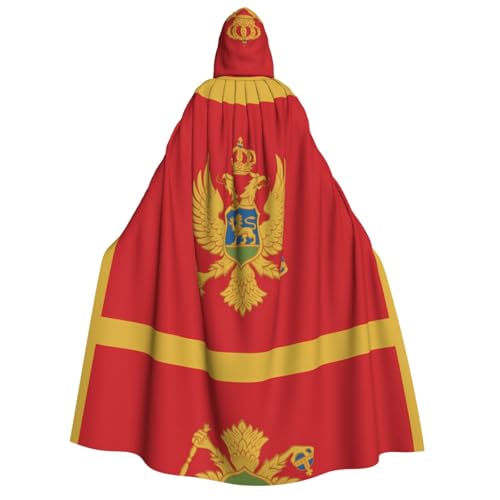 SamLng Montenegrinische Flagge Kapuzenumhang Erwachsene - Universal Rollenspiel Kostüm Cosplay Umhang Robe - Perfekt für Halloween, Ostern, Karneval SamLng Montenegrinische Flagge Kapuzenumhang Erwachsene - Universal Rollenspiel Kostüm Cosplay Umhang Robe - Perfekt für Halloween, Ostern, Karneval von SamLng