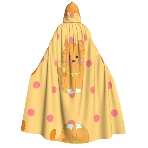 SamLng Niedlicher Cartoon-Kätzchen-Umhang mit Kapuze, für Erwachsene, Damen, Herren, Rollenspiel-Kostüm, perfekt für Halloween, Ostern, Karneval und Partys SamLng Niedlicher Cartoon-Kätzchen-Umhang mit Kapuze, für Erwachsene, Damen, Herren, Rollenspiel-Kostüm, perfekt für Halloween, Ostern, Karneval und Partys von SamLng