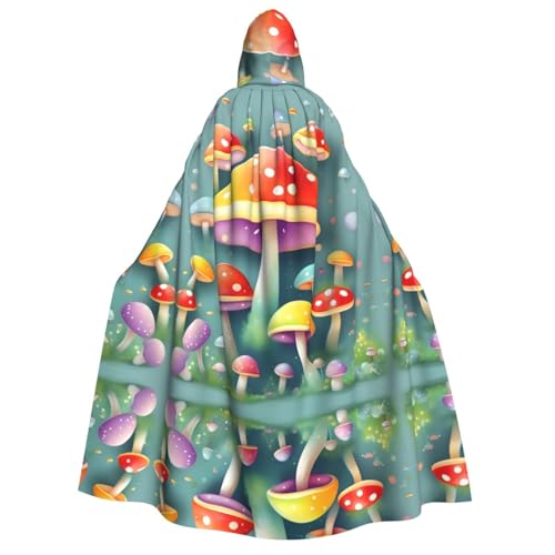 SamLng Niedlicher farbiger Pilz-Kapuzenumhang – Rollenspiel-Kostüm für Erwachsene, Damen, Herren, perfekt für Halloween, Ostern, Karneval und Partys SamLng Niedlicher farbiger Pilz-Kapuzenumhang – Rollenspiel-Kostüm für Erwachsene, Damen, Herren, perfekt für Halloween, Ostern, Karneval und Partys von SamLng