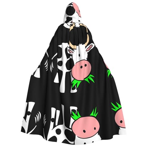 SamLng Niedlicher kleiner Kuh-Umhang mit Kapuze – Erwachsenenkostüm für Damen und Herren, Rollenspiel-Kostüm – perfekt für Halloween, Ostern, Karneval und Partys SamLng Niedlicher kleiner Kuh-Umhang mit Kapuze – Erwachsenenkostüm für Damen und Herren, Rollenspiel-Kostüm – perfekt für Halloween, Ostern, Karneval und Partys von SamLng