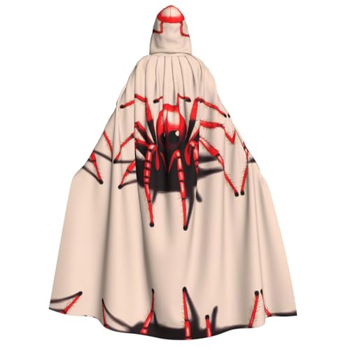 SamLng Niedlicher kleiner roter Spinnen-Umhang mit Kapuze, für Erwachsene, Damen, Herren, Rollenspiel-Kostüm, perfekt für Halloween, Ostern, Karneval und Partys SamLng Niedlicher kleiner roter Spinnen-Umhang mit Kapuze, für Erwachsene, Damen, Herren, Rollenspiel-Kostüm, perfekt für Halloween, Ostern, Karneval und Partys von SamLng