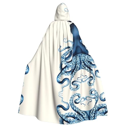 SamLng Octopus Kapuzenumhang für Erwachsene - Bequemer und langlebiger Kapuzenumhang für Halloween, Ostern, Karneval, Weihnachten von SamLng