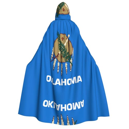 SamLng Oklahoma State Flag Hooded Cloak Adult - Universal Rollenspiel Kostüm Cosplay Umhang Robe - Perfekt für Halloween, Ostern, Karneval SamLng Oklahoma State Flag Hooded Cloak Adult - Universal Rollenspiel Kostüm Cosplay Umhang Robe - Perfekt für Halloween, Ostern, Karneval von SamLng