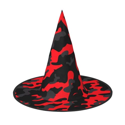 SamLng Red Camo Erwachsene Halloween Kostüm Hut - Hexenhut Party Zubehör - Faltbar für Weihnachten, Ostern & Halloween SamLng Red Camo Erwachsene Halloween Kostüm Hut - Hexenhut Party Zubehör - Faltbar für Weihnachten, Ostern & Halloween von SamLng