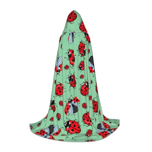 SamLng Roter Marienkäfer auf blauem Hintergrund Kapuzenumhang – perfektes Kapuzen-Kostüm für Jugendliche – ideal für Cosplay, Weihnachten, Halloween SamLng Roter Marienkäfer auf blauem Hintergrund Kapuzenumhang – perfektes Kapuzen-Kostüm für Jugendliche – ideal für Cosplay, Weihnachten, Halloween von SamLng