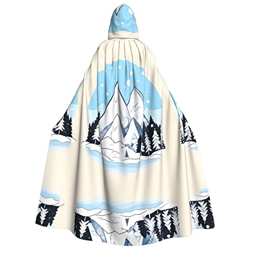 SamLng Schneebedeckte Berge Kapuzenumhang – Erwachsene Damen Herren Rollenspiel-Kostüm – perfekt für Halloween, Ostern, Karneval und Partys SamLng Schneebedeckte Berge Kapuzenumhang – Erwachsene Damen Herren Rollenspiel-Kostüm – perfekt für Halloween, Ostern, Karneval und Partys von SamLng