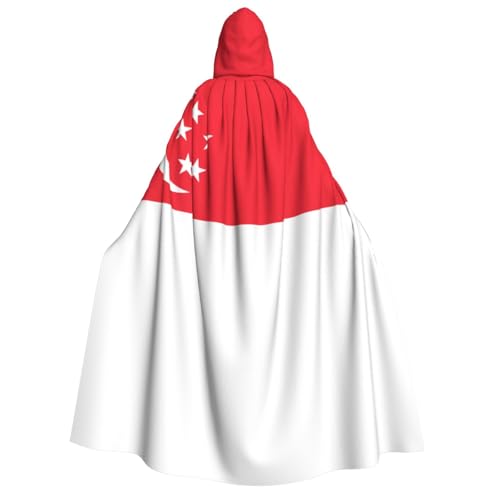 SamLng Singapur Flagge Kapuzenumhang Erwachsene - Universal Rollenspiel Kostüm Cosplay Umhang Robe - Perfekt für Halloween, Ostern, Karneval SamLng Singapur Flagge Kapuzenumhang Erwachsene - Universal Rollenspiel Kostüm Cosplay Umhang Robe - Perfekt für Halloween, Ostern, Karneval von SamLng
