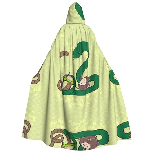 SamLng Sonnenblumenkerne, Regenwurmschlange, Kapuzenumhang – Erwachsene Damen Herren Rollenspiel-Kostüm – perfekt für Halloween, Ostern, Karneval und Partys SamLng Sonnenblumenkerne, Regenwurmschlange, Kapuzenumhang – Erwachsene Damen Herren Rollenspiel-Kostüm – perfekt für Halloween, Ostern, Karneval und Partys von SamLng