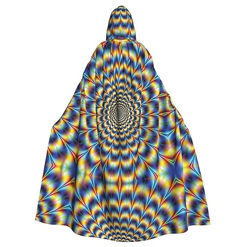 SamLng Spiral Optical Illusion GIF Kapuzenumhang für Erwachsene - Bequemer und langlebiger Kapuzenumhang für Halloween, Ostern, Karneval, Weihnachten von SamLng