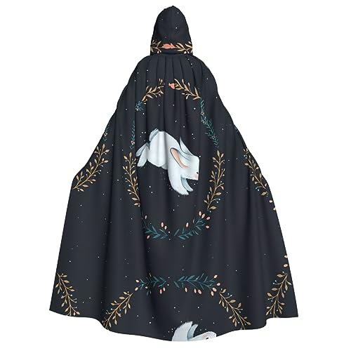 SamLng Süßer weißer Hasen-Umhang mit Kapuze – Erwachsene Damen Herren Rollenspiel-Kostüm – perfekt für Halloween, Ostern, Karneval und Partys SamLng Süßer weißer Hasen-Umhang mit Kapuze – Erwachsene Damen Herren Rollenspiel-Kostüm – perfekt für Halloween, Ostern, Karneval und Partys von SamLng