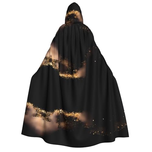 SamLng Umhang mit Kapuze, goldfarben, schwarzer Sand, für Erwachsene, Damen, Herren, Rollenspiel-Kostüm, perfekt für Halloween, Ostern, Karneval und Partys SamLng Umhang mit Kapuze, goldfarben, schwarzer Sand, für Erwachsene, Damen, Herren, Rollenspiel-Kostüm, perfekt für Halloween, Ostern, Karneval und Partys von SamLng