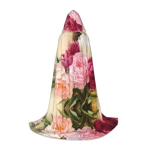 SamLng Umhang mit Kapuze Pfingstrosen, Blumenblüte, Rollenspiel-Kostüm für Teenager, geeignet für Cosplay, Weihnachten, Halloween, Ostern, Karneval SamLng Umhang mit Kapuze Pfingstrosen, Blumenblüte, Rollenspiel-Kostüm für Teenager, geeignet für Cosplay, Weihnachten, Halloween, Ostern, Karneval von SamLng