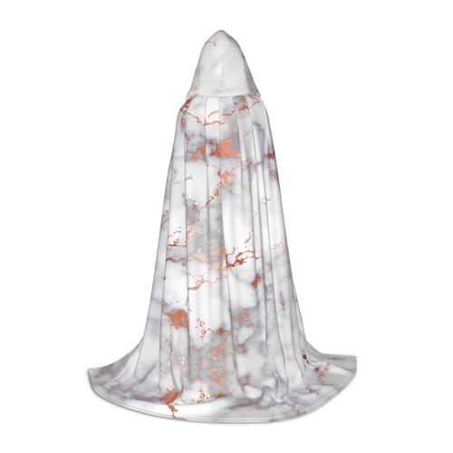 SamLng Umhang mit Kapuze aus Roségold – perfekt für Weihnachten, Halloween, Ostern, Karnevalsparty und Cosplay-Bühnenkostüme von SamLng