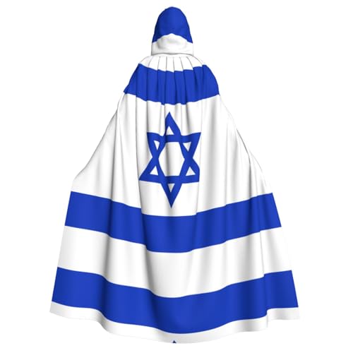 SamLng Umhang mit Kapuze und israelischer Flagge, für Erwachsene, Damen, Herren, Rollenspiel-Kostüm, perfekt für Halloween, Ostern, Karneval und Partys SamLng Umhang mit Kapuze und israelischer Flagge, für Erwachsene, Damen, Herren, Rollenspiel-Kostüm, perfekt für Halloween, Ostern, Karneval und Partys von SamLng