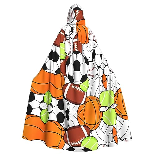SamLng Verschiedene Sportbälle Kapuzenumhang für Erwachsene - Bequemer und langlebiger Kapuzenumhang für Halloween, Ostern, Karneval, Weihnachten SamLng Verschiedene Sportbälle Kapuzenumhang für Erwachsene - Bequemer und langlebiger Kapuzenumhang für Halloween, Ostern, Karneval, Weihnachten von SamLng