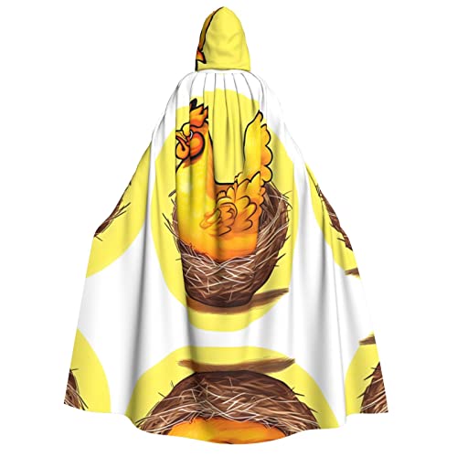 SamLng Vogelnest goldener Huhn-Umhang mit Kapuze – Erwachsene Damen Herren Rollenspiel-Kostüm – perfekt für Halloween, Ostern, Karneval und Partys SamLng Vogelnest goldener Huhn-Umhang mit Kapuze – Erwachsene Damen Herren Rollenspiel-Kostüm – perfekt für Halloween, Ostern, Karneval und Partys von SamLng