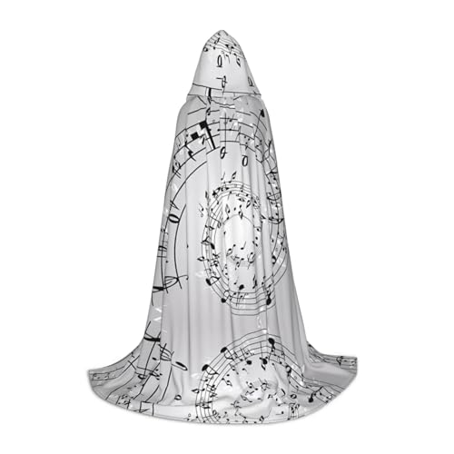 SamLng Wandmantel mit Kapuze mit Musiknoten, perfekt für Weihnachten, Halloween, Ostern, Karnevalsparty und Cosplay-Bühnenkostüme SamLng Wandmantel mit Kapuze mit Musiknoten, perfekt für Weihnachten, Halloween, Ostern, Karnevalsparty und Cosplay-Bühnenkostüme von SamLng