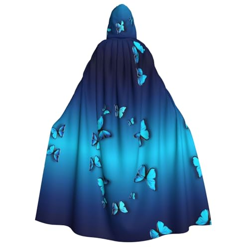 SamLng Wunderschöner blauer Schmetterlings-Umhang mit Kapuze – Erwachsenenkostüm für Damen und Herren, Rollenspiel-Kostüm – perfekt für Halloween, Ostern, Karneval und Partys SamLng Wunderschöner blauer Schmetterlings-Umhang mit Kapuze – Erwachsenenkostüm für Damen und Herren, Rollenspiel-Kostüm – perfekt für Halloween, Ostern, Karneval und Partys von SamLng