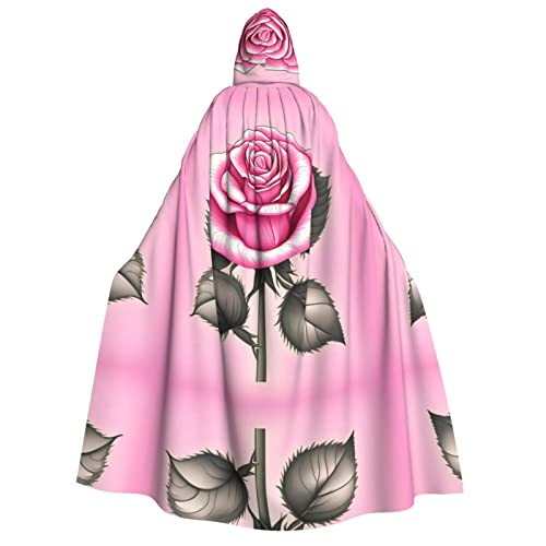 SamLng Wunderschöner rosa Rosen-Umhang mit Kapuze – Erwachsenenkostüm für Damen und Herren, Rollenspiel-Kostüm – perfekt für Halloween, Ostern, Karneval und Partys SamLng Wunderschöner rosa Rosen-Umhang mit Kapuze – Erwachsenenkostüm für Damen und Herren, Rollenspiel-Kostüm – perfekt für Halloween, Ostern, Karneval und Partys von SamLng