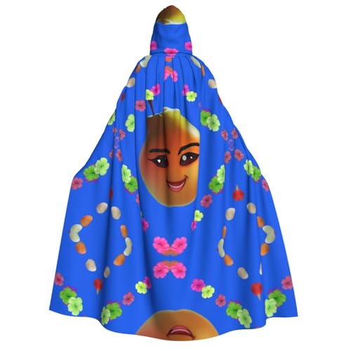 Smiley Kapuzenumhang mit gelber Birne, für Erwachsene, Damen, Herren, Rollenspiel-Kostüm, perfekt für Halloween, Ostern, Karneval und Partys Smiley Kapuzenumhang mit gelber Birne, für Erwachsene, Damen, Herren, Rollenspiel-Kostüm, perfekt für Halloween, Ostern, Karneval und Partys von SamLng