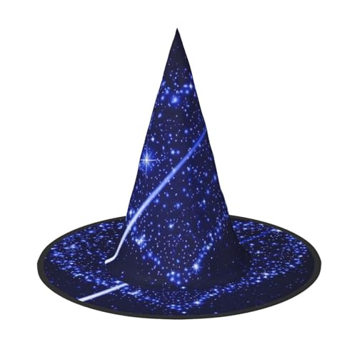 Sternschnuppe Herz Erwachsene Halloween Kostüm Hut - Hexenhut Party Zubehör - Faltbar für Weihnachten, Ostern & Halloween von SamLng
