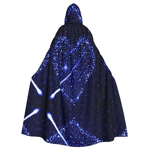 Sternschnuppe Herz Kapuzenumhang für Erwachsene - Bequemer und langlebiger Kapuzenumhang für Halloween, Ostern, Karneval, Weihnachten von SamLng