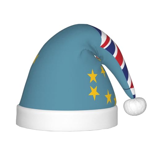 Tuvalu Weihnachtsmütze mit Flagge – klassische Weihnachtsmann- und Neujahrsparty-Kopfbedeckung – perfekt für Feiertage, Halloween Tuvalu Weihnachtsmütze mit Flagge – klassische Weihnachtsmann- und Neujahrsparty-Kopfbedeckung – perfekt für Feiertage, Halloween von SamLng