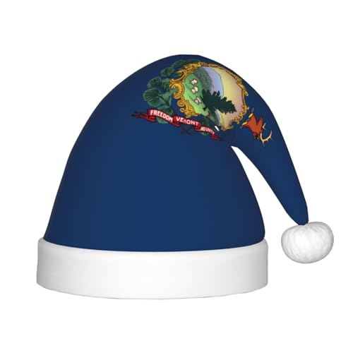 Vermont Weihnachtsmütze mit Staatsflagge – klassische Weihnachtsmann- und Neujahrsparty-Kopfbedeckung – perfekt für Feiertage, Halloween Vermont Weihnachtsmütze mit Staatsflagge – klassische Weihnachtsmann- und Neujahrsparty-Kopfbedeckung – perfekt für Feiertage, Halloween von SamLng