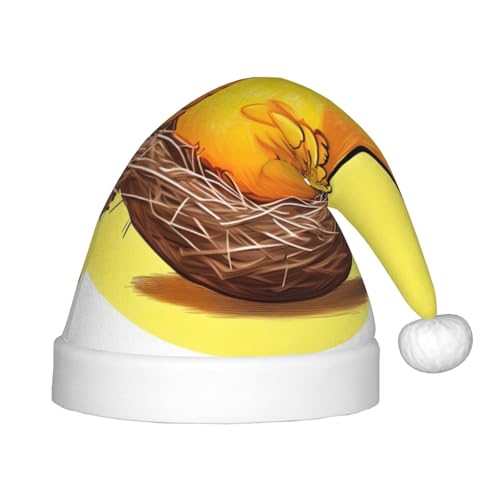 Vogelnest Golden Huhn Weihnachtsmütze – Klassische Weihnachtsmann- und Neujahrsparty-Kopfbedeckung – perfekt für Feiertage, Halloween Vogelnest Golden Huhn Weihnachtsmütze – Klassische Weihnachtsmann- und Neujahrsparty-Kopfbedeckung – perfekt für Feiertage, Halloween von SamLng