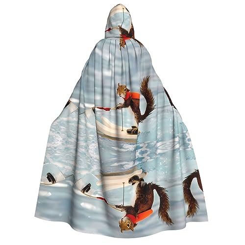 Wasserski, Fuchs, Eichhörnchen, Kapuzenumhang – Erwachsene Damen Herren Rollenspiel-Kostüm – perfekt für Halloween, Ostern, Karneval und Partys Wasserski, Fuchs, Eichhörnchen, Kapuzenumhang – Erwachsene Damen Herren Rollenspiel-Kostüm – perfekt für Halloween, Ostern, Karneval und Partys von SamLng