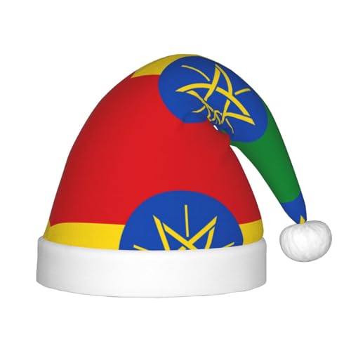 Weihnachtsmütze mit Äthiopien-Flagge – klassische Weihnachtsmann- und Neujahrsparty-Kopfbedeckung – perfekt für Feiertage, Halloween Weihnachtsmütze mit Äthiopien-Flagge – klassische Weihnachtsmann- und Neujahrsparty-Kopfbedeckung – perfekt für Feiertage, Halloween von SamLng