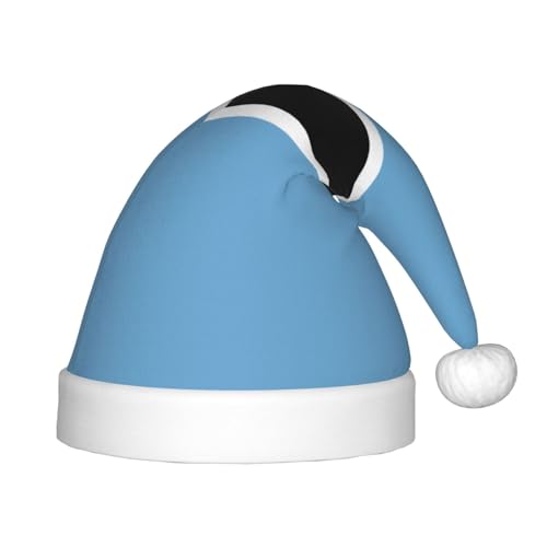 Weihnachtsmütze mit Botswana-Flagge – klassische Weihnachtsmann- und Neujahrsparty-Kopfbedeckung – perfekt für Feiertage, Halloween von SamLng