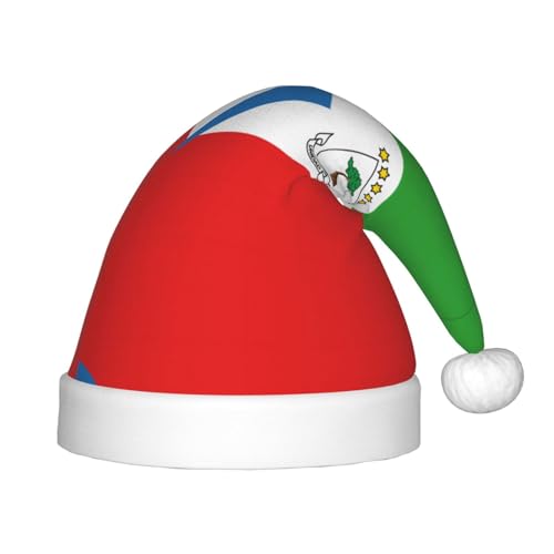 Weihnachtsmütze mit Flagge von Äquatorialguinea, klassische Weihnachtsmann- und Neujahrsparty-Kopfbedeckung, perfekt für Feiertage, Halloween Weihnachtsmütze mit Flagge von Äquatorialguinea, klassische Weihnachtsmann- und Neujahrsparty-Kopfbedeckung, perfekt für Feiertage, Halloween von SamLng