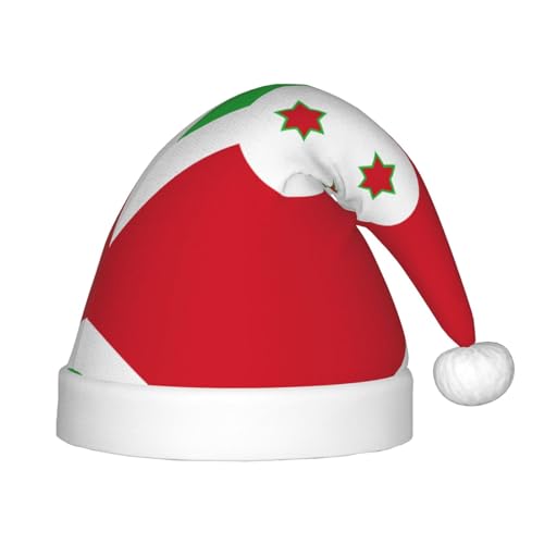 Weihnachtsmütze mit Flagge von Burundi, klassische Weihnachtsmann- und Neujahrsparty-Kopfbedeckung, perfekt für Feiertage, Halloween Weihnachtsmütze mit Flagge von Burundi, klassische Weihnachtsmann- und Neujahrsparty-Kopfbedeckung, perfekt für Feiertage, Halloween von SamLng