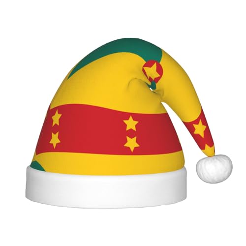 Weihnachtsmütze mit Flagge von Grenada, klassische Weihnachtsmann- und Neujahrsparty-Kopfbedeckung, perfekt für Feiertage, Halloween Weihnachtsmütze mit Flagge von Grenada, klassische Weihnachtsmann- und Neujahrsparty-Kopfbedeckung, perfekt für Feiertage, Halloween von SamLng