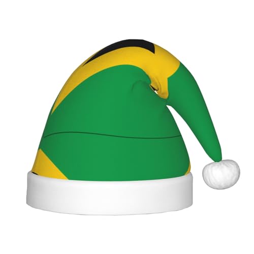 Weihnachtsmütze mit Flagge von Jamaika, klassische Weihnachtsmann- und Neujahrsparty-Kopfbedeckung, perfekt für Feiertage, Halloween von SamLng