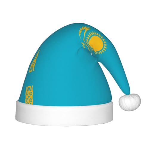 Weihnachtsmütze mit Flagge von Kasachstan, klassische Weihnachtsmann- und Neujahrsparty-Kopfbedeckung, perfekt für Feiertage, Halloween Weihnachtsmütze mit Flagge von Kasachstan, klassische Weihnachtsmann- und Neujahrsparty-Kopfbedeckung, perfekt für Feiertage, Halloween von SamLng