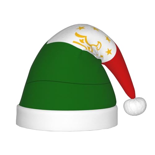 Weihnachtsmütze mit Flagge von Tadschikistan, klassische Weihnachtsmann- und Neujahrsparty-Kopfbedeckung, perfekt für Feiertage, Halloween Weihnachtsmütze mit Flagge von Tadschikistan, klassische Weihnachtsmann- und Neujahrsparty-Kopfbedeckung, perfekt für Feiertage, Halloween von SamLng