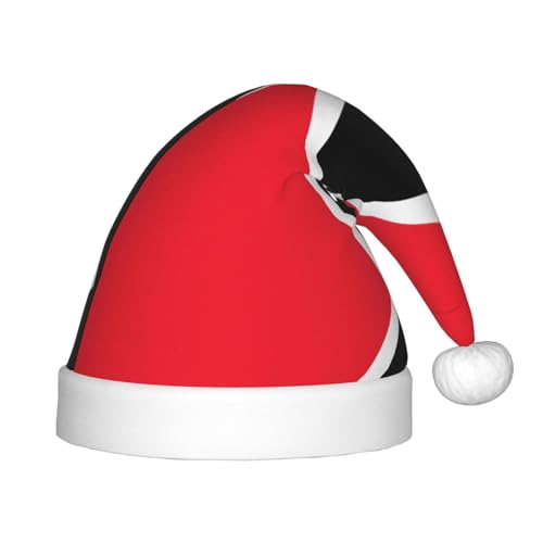 Weihnachtsmütze mit Flagge von Trinidad und Tobago, klassische Weihnachtsmann- und Neujahrsparty-Kopfbedeckung, perfekt für Feiertage, Halloween Weihnachtsmütze mit Flagge von Trinidad und Tobago, klassische Weihnachtsmann- und Neujahrsparty-Kopfbedeckung, perfekt für Feiertage, Halloween von SamLng