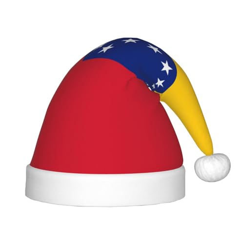 Weihnachtsmütze mit Flagge von Venezuela, klassische Weihnachtsmann- und Neujahrsparty-Kopfbedeckung, perfekt für Feiertage, Halloween Weihnachtsmütze mit Flagge von Venezuela, klassische Weihnachtsmann- und Neujahrsparty-Kopfbedeckung, perfekt für Feiertage, Halloween von SamLng