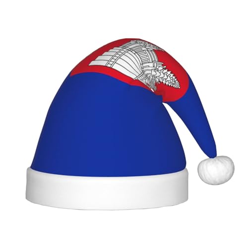 Weihnachtsmütze mit Kambodscha-Flagge, klassische Weihnachtsmann- und Neujahrsparty-Kopfbedeckung, perfekt für Feiertage, Halloween Weihnachtsmütze mit Kambodscha-Flagge, klassische Weihnachtsmann- und Neujahrsparty-Kopfbedeckung, perfekt für Feiertage, Halloween von SamLng