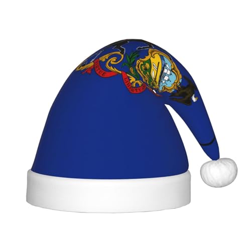 Weihnachtsmütze mit Pennsylvania-Staatsflagge, klassische Weihnachtsmann- und Neujahrsparty-Kopfbedeckung, perfekt für Feiertage, Halloween Weihnachtsmütze mit Pennsylvania-Staatsflagge, klassische Weihnachtsmann- und Neujahrsparty-Kopfbedeckung, perfekt für Feiertage, Halloween von SamLng