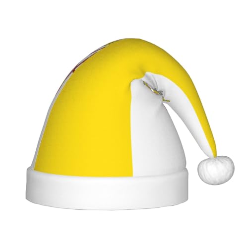 Weihnachtsmütze mit Vatikan-Flagge, klassische Weihnachtsmann- und Neujahrsparty-Kopfbedeckung, perfekt für Feiertage, Halloween von SamLng