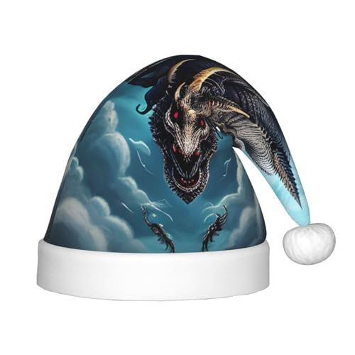 Weihnachtsmütze mit fliegendem Drachen – klassische Weihnachtsmann- und Neujahrsparty-Kopfbedeckung – perfekt für Feiertage, Halloween Weihnachtsmütze mit fliegendem Drachen – klassische Weihnachtsmann- und Neujahrsparty-Kopfbedeckung – perfekt für Feiertage, Halloween von SamLng